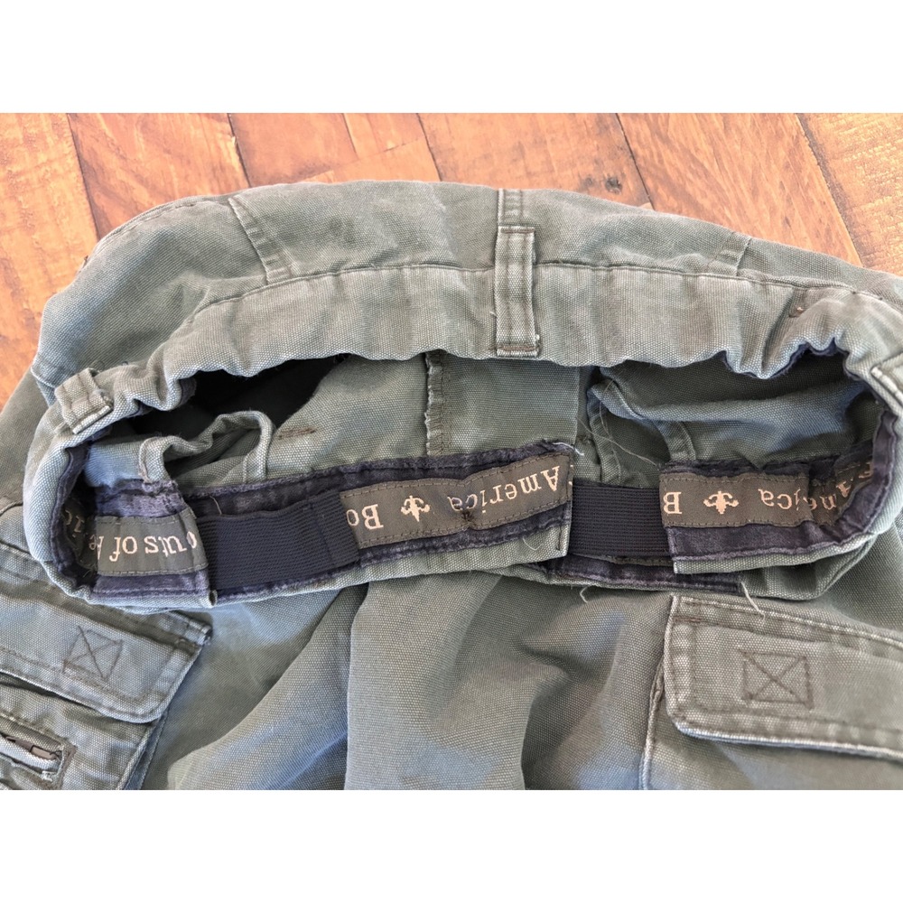 Boy Scouts of America Kids Youth 10 Green Convertible Cargo Pants Shorts Uniform - Picture 7 of 12